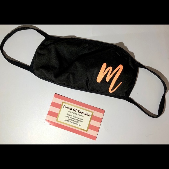Monogram Initial Face Mask - Picture 3 of 11